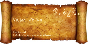 Vajai Éva névjegykártya