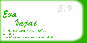 eva vajai business card